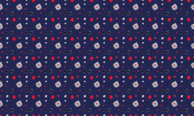 Farklı aksesuarlara sahip renkli arkaplan