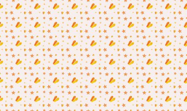 Farklı aksesuarlara sahip renkli arkaplan