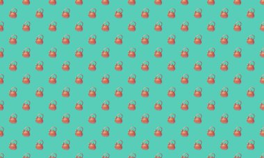 Farklı aksesuarlara sahip renkli arkaplan