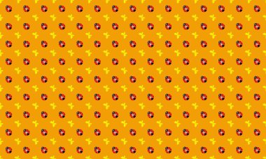 Farklı aksesuarlara sahip renkli arkaplan