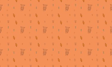 Farklı aksesuarlara sahip renkli arkaplan