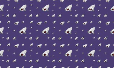 Farklı aksesuarlara sahip renkli arkaplan