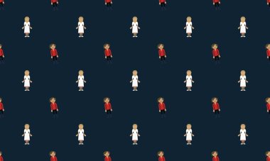 Farklı aksesuarlara sahip renkli arkaplan