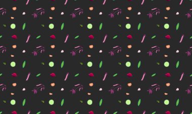 Farklı aksesuarlara sahip renkli arkaplan