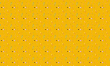 Farklı aksesuarlara sahip renkli arkaplan