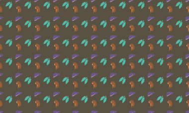 Farklı aksesuarlara sahip renkli arkaplan