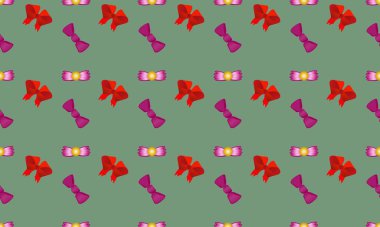 Farklı aksesuarlara sahip renkli arkaplan