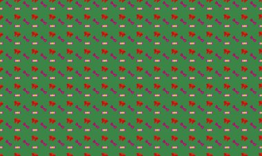 Farklı aksesuarlara sahip renkli arkaplan