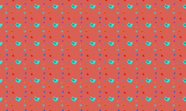 Farklı aksesuarlara sahip renkli arkaplan