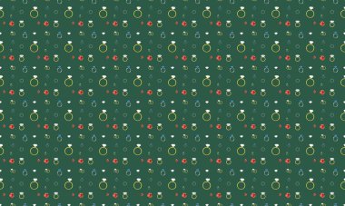 Farklı aksesuarlara sahip renkli arkaplan