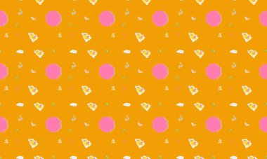 Farklı aksesuarlara sahip renkli arkaplan