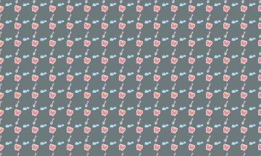 Farklı aksesuarlara sahip renkli arkaplan