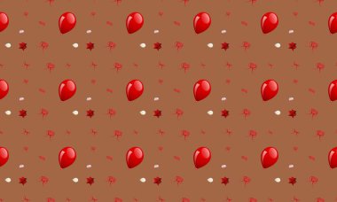 Farklı aksesuarlara sahip renkli arkaplan