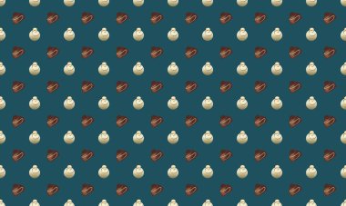 Farklı aksesuarlara sahip renkli arkaplan