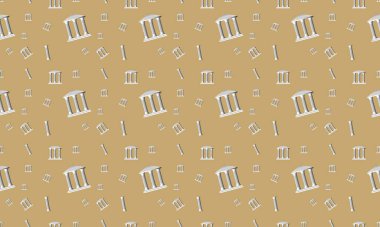 Farklı aksesuarlara sahip renkli arkaplan