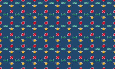 Colored background with different accessories vector Colored background with different accessories vector