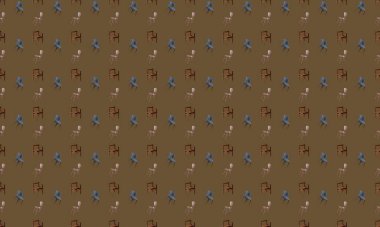 Farklı aksesuarlara sahip renkli arkaplan