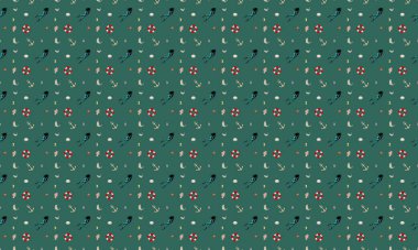 Farklı aksesuarlara sahip renkli arkaplan