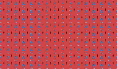 Farklı aksesuarlara sahip renkli arkaplan