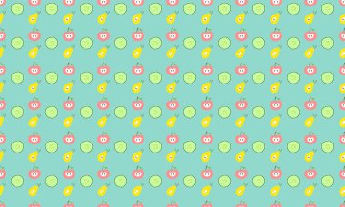 Farklı aksesuarlara sahip renkli arkaplan