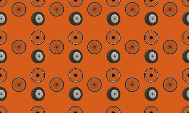 Farklı aksesuarlara sahip renkli arkaplan