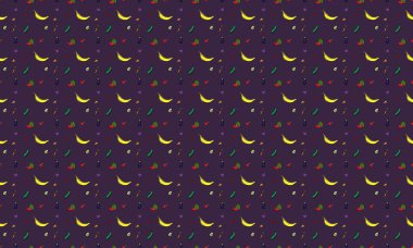 Farklı aksesuarlara sahip renkli arkaplan