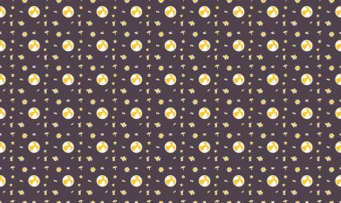 Farklı aksesuarlara sahip renkli arkaplan