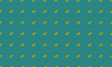 Farklı aksesuarlara sahip renkli arkaplan