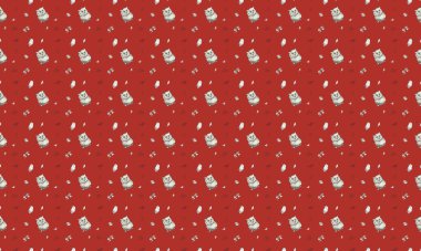 Farklı aksesuarlara sahip renkli arkaplan