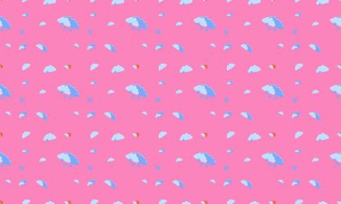 Farklı aksesuarlara sahip renkli arkaplan