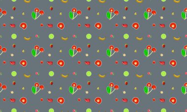 Farklı aksesuarlara sahip renkli arkaplan