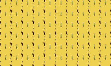 Farklı aksesuarlara sahip renkli arkaplan