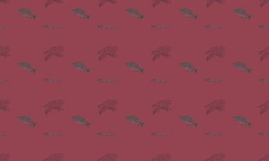 Farklı aksesuarlara sahip renkli arkaplan