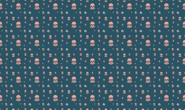 Farklı aksesuarlara sahip renkli arkaplan