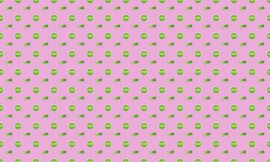 Farklı aksesuarlara sahip renkli arkaplan