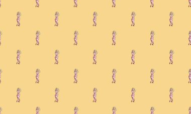 Farklı aksesuarlara sahip renkli arkaplan