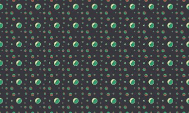 Farklı aksesuarlara sahip renkli arkaplan