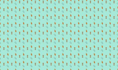 Farklı aksesuarlara sahip renkli arkaplan