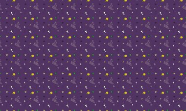 Farklı aksesuarlara sahip renkli arkaplan