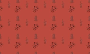 Farklı aksesuarlara sahip renkli arkaplan