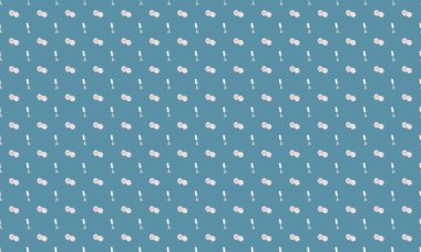 Farklı aksesuarlara sahip renkli arkaplan