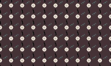 Farklı aksesuarlara sahip renkli arkaplan