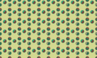 Farklı aksesuarlara sahip renkli arkaplan