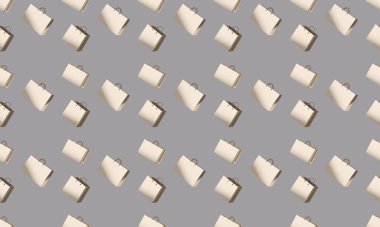 Farklı aksesuarlara sahip renkli arkaplan