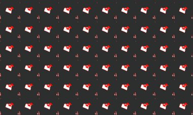 Farklı aksesuarlara sahip renkli arkaplan