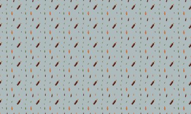 Farklı aksesuarlara sahip renkli arkaplan