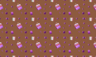 Farklı aksesuarlara sahip renkli arkaplan