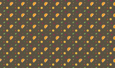 Farklı aksesuarlara sahip renkli arkaplan