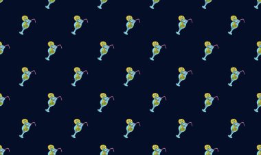 Farklı aksesuarlara sahip renkli arkaplan