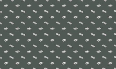 Farklı aksesuarlara sahip renkli arkaplan